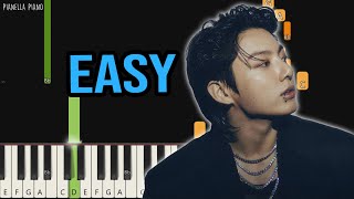 Jung Kook  Standing Next to You  EASY Piano Tutorial by Pianella Piano [upl. by Newbill]