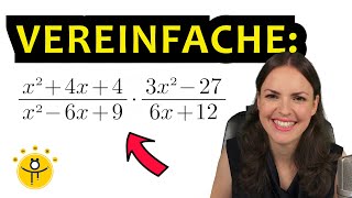 BRUCHTERME vereinfachen Multiplikation – Binomische Formeln Brüche mit Variablen [upl. by Rentsch290]