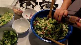 Paleo Cooking Brussel Sprout amp Broccoli Salad [upl. by Nwahsram]