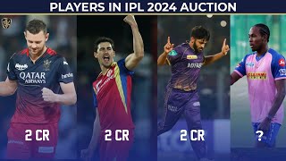 IPL 2024 mini auction registered players [upl. by Imerej9]