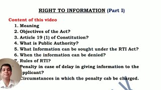 Right to Information  Public Authority under RTI Act  Rules of RTI Act 2005 [upl. by Gnos262]