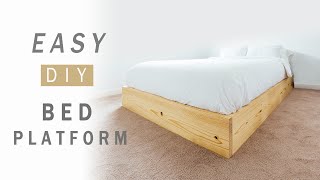 Easy DIY Bed Platform with plans  How To Make [upl. by Dihsar881]