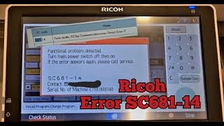 Ricoh sc68114  how to fix sc68114  ricoh error mpc3504 mpc4505 mpc5504 mpc6004  easy way [upl. by Lowenstern]