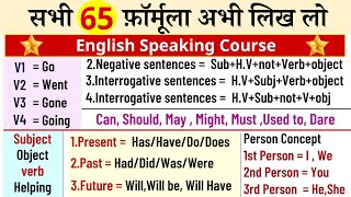 All English Formula  Rules in Grammar  Basic English Grammar RulesStructures [upl. by Naret422]