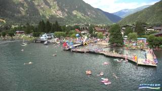 Schwimmbad und See Camping Mössler in Döbriach am Millstätter See  Kärnten [upl. by Romain]