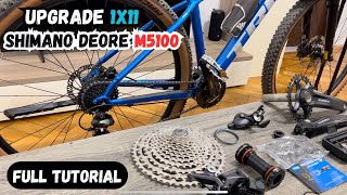 🌶️ Hot  FULL TUTORIAL  UPGRADE TRANSMISIE Shimano Deore M5100  1x11 [upl. by Aciria]