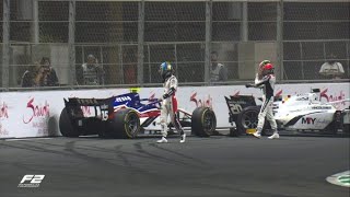 F2 Saudi Arabia 2021 Race 3 RED FLAG CRASH [upl. by Marten]