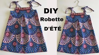 DIY  ROBE DÉTÉ FILLETTE EN WAX FACILE ET RAPIDE  EASY BABY DRESS TUTORIAL [upl. by Calvo683]