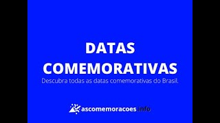 Datas comemorativas e feriados do Brasil atual [upl. by Maureen]