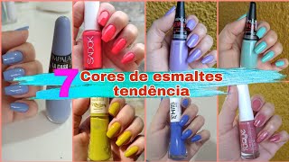 7 cores de esmaltes tendências pra usar na primavera verão 2021 2022 [upl. by Lissa595]