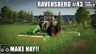 Mowing Grass amp Alfalfa For Hay Canola Harvest  Ravensberg 43 Farming Simulator 19 Timelapse [upl. by Ario]