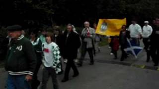 McAuliffe clan parade in Ireland [upl. by Belvia]