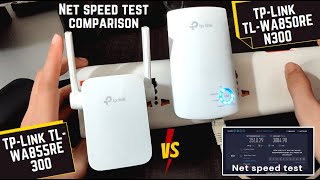 TPLink TLWA850RE N300 VS TPLink TLWA855RE 300  Speed Test  Area cover  detail comparison [upl. by Ellehcin]