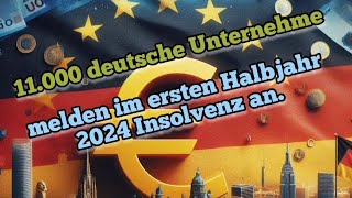 11000 deutsche Unternehmen melden im ersten Halbjahr 2024 Insolvenz an [upl. by Ennaus]