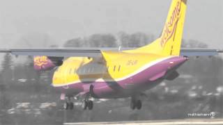 WELCOME AIR Dornier 328 Landing at Airport BernBelp  Great Mountain View [upl. by Leinaj]