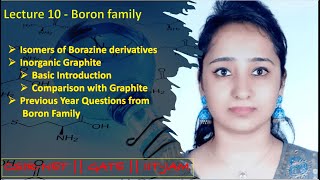 Boron family  Isomers of Borazine derivatives Inorganic Graphite  CSIRNETGATEIITJAM [upl. by Retsbew469]