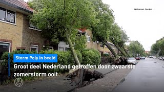 🌪️ Storm in beeld groot deel Nederland getroffen door zwaarste zomerstorm ooit  Hart van Nederland [upl. by Arlina]