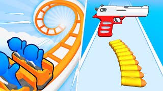 TikTok Gameplay Video 2024  Satisfying Mobile Game Max Levels Runner Coaster VS Bullet Stack [upl. by Hekker]