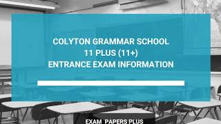 Colyton Grammar School 11 Plus 11 Entrance Exam Information  Year 7 Entry [upl. by Bernj]