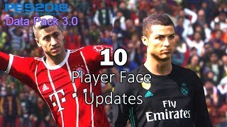 PES 2018  NEW Player Face Updates [upl. by Hniht]