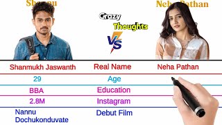 Shanmukh Jaswanth Vs Neha Pathan  Comparison  Crazy Thoughts  Student web series [upl. by Suertemed]