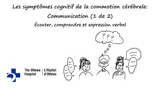 Les symptômes cognitif de la commotion cérébrale Communication 1 de 2 [upl. by Hambley]