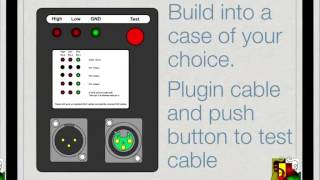 Balanced Cable Tester Circuit XLR and 14 TRS [upl. by Eamaj824]