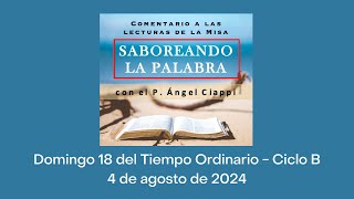 Comentario a las lecturas Domingo 18 del Tiempo Ordinario – Ciclo B 4 de agosto de 2024 [upl. by Purington181]