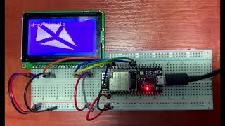 3V3 12864 Graphic LCD Interfaced with ESP32 [upl. by Zoldi944]