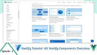 Vuetify Components Explained Vuetify components overview  Vuetify Bangla Tutorial Part 2 [upl. by Ubana]