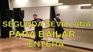 Aprende sevillanas SEGUNDA SEVILLANA ENTERA con música para bailar [upl. by Aileon]