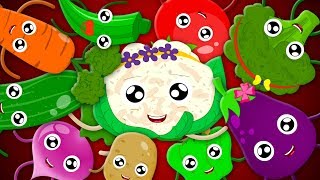 Ten Little Vegetables Jumping On The Bed  Learn Vegetables  Nursery Rhymes Songs  Rhymes For Kids [upl. by Marte]