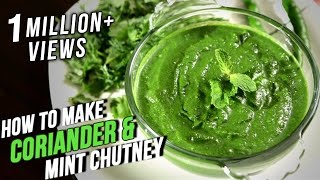 How To Make Coriander Mint Chutney  Easy Recipe By Ruchi Bharani  Basic Cooking [upl. by Dnilazor]