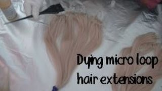 Dying micro loop hair extensions [upl. by Aihsak642]