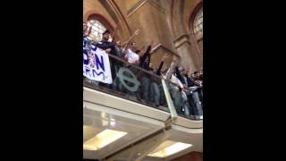 Lazio fans at London Liverpool St  20912 [upl. by Leanatan]