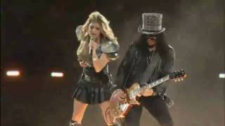 Super Bowl XLV Halftime Show 2011 HD Part 37  Slash amp Fergie  Sweet Child Of Mine [upl. by Lunnete]