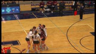 Womens playoff volleyball Rams fall to McMaster in OUA semis will play for bronze [upl. by Ayotol]