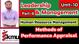 Performance appraisal Methods of performance managementUnit10 part6L amp MBSNPostRN [upl. by Ansilma733]