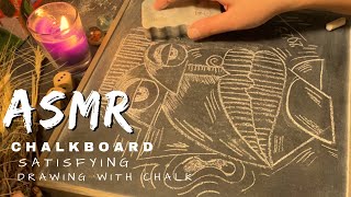 ASMR chalkboard relax with the sound of chalkreally satisfying  no talking [upl. by Devlin]