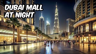 Dubai Mall Complete Night Walk  Explore Dubai Mall at Night [upl. by Akimad]