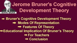 Jerome Bruners Cognitive Development Theory  Learning Theories CTET HTET  EDUCATION ACADEMY [upl. by Sharia]