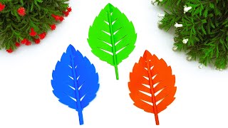 Beautiful Paper Leaf Making Craft Ideas  Diy Paper Leaf [upl. by Stucker]