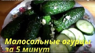 Малосольные огурцы Хрустящие  Рецепт Очень вкусно  быстро и просто Готовим дома [upl. by Nek]