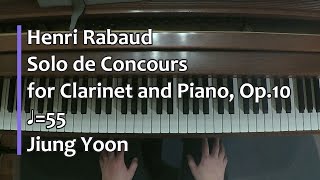 Piano Part Rabaud Solo de Concours Op 10 ♩55 [upl. by Audrye]