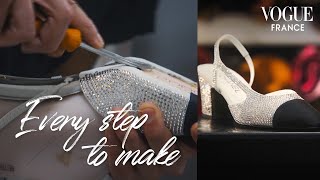 Making The Iconic Chanel Slingback From Start to Finish  Every Step to Make  Vogue France [upl. by Berta]