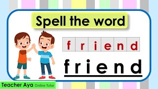 Learn how to spell some of the basic words  Learn how to spell  Spelling  Lesson with quiz [upl. by Yrroc964]