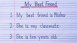 Essay on my Best Friend  10 lines on My Best Friend  My Best Friend Essay in English [upl. by Ewald527]