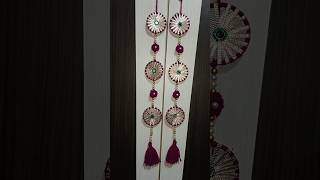 DIY Wall Hanging Craft Ideas with wool and bangles🥰Door Hanging Craft Ideas with wool and bangles🥰 [upl. by Aehsal]