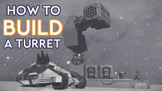 How To build a Turret AutomaticManual Control  Space Engineers [upl. by Eislehc]