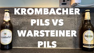 Krombacher Pils Vs Warsteiner Premium Beer  The Battle Of The German Pilsners [upl. by Cyrillus]